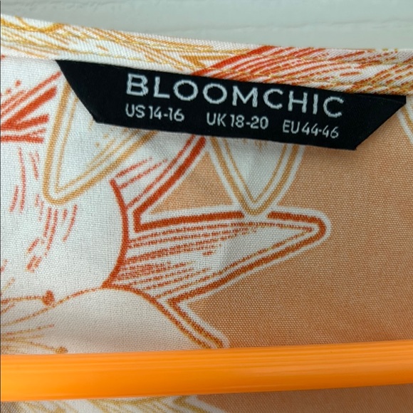 BloomChic Orange Wrap Tie Front Maxi Dress - Picture 4 of 5